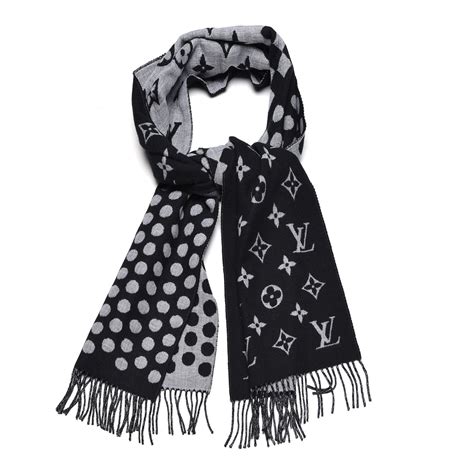 louis vuitton black winter scarf|Louis Vuitton wool cashmere scarf.